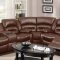 9242 Reclining Sectional Sofa in Brown Bonded Leather w/Options