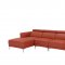 Slate Sectional Sofa in Orange Leather by Beverly Hills