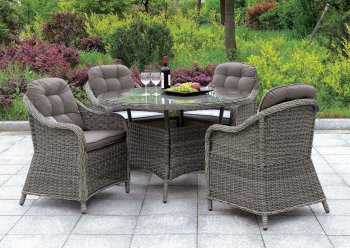 Canistota Outdoor Patio Table 5Pc Set CM-OT2220-47 in Gray [FAOUT-CM-OT2220-47-Canistota]