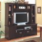 Rich Cappuccino Finish Contemporary Entertainment Wall Unit