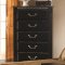 Black Finish Traditional Bedroom w/Fluted Posts & Options