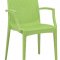 Weave Set of 4 Indoor/Outdoor Chairs MCA19G - Green - LeisureMod