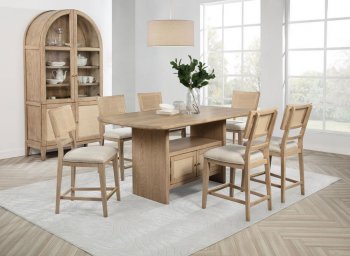 Kailani Counter Ht Table 109388 Beige Oak by Coaster w/Options [CRDS-109388 Kailani]