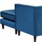 Taylor Sectional Sofa 643 Light Blue Velvet Fabric by Meridian