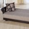 Brown Chenille & Dark Leatherette Base Sofa Bed w/Options