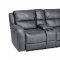 Octavio Power Motion Sofa & Loveseat in Grey Microfiber