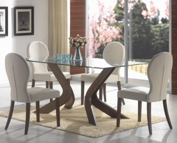 San Vicente Dining Set 5Pc by Coaster w/Glass Top [CRDS-120361 San Vicente]