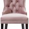 Nikki Dining Chair 740 Set of 2 Pink Velvet Fabric by Meridian