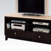 17093 Britney TV Stand by Acme w/White Marble Top