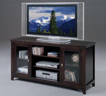 Espresso Finish Contemporary TV Stand w/Glass Doors [CTCTV-CART5005]