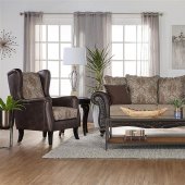 Elmbrook Sofa 508571 in Light Brown & Brown by Coaster w/Options