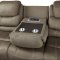 Shola Power Motion Sofa 9848BR-3PWH in Brown by Homelegance