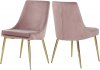 Karina Dining Chair 783 Set of 4 Pink Velvet Fabric by Meridian