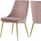 Karina Dining Chair 783 Set of 4 Pink Velvet Fabric by Meridian