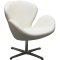 Wing Leather Swivel Lounge Chair Choice of Color by Modway