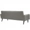 Delve Sofa in Gray Vinyl by Modway w/Options