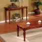 Cherry Finish Modern Elegant 3Pc Coffee, End & Sofa Table Set