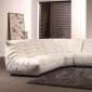 B240B Ivory Leather Contemporary 3PC Sectional Sofa by VIG