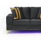 U98 Sofa & Loveseat Set in Black Velvet by Global w/Options