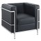 Charles Petite Leather Sofa in Black by Modway w/Options