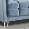 Mariel Sofa 629 in Sky Blue Velvet Fabric by Meridian w/Options