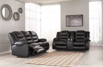 Vacherie Motion Sofa & Loveseat Set 79308 in Black by Ashley [SFAS-79308 Vacherie Black]