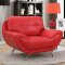 Reanna Sofa CM6414RD in Red Breathable Leatherette w/Options