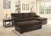 503878 Janie Sectional Sofa in Chocolate Fabric by Coaster