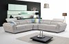 2566 Sectional Sofa in Light Grey Leather by ESF