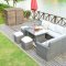 Chelsea Outdoor Sectional Sofa Set 8Pc in Slate Grey by Bellini