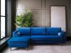 Como Sectional Sofa TOV-L4128 in Navy Velvet by TOV Furniture