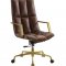 Rolento Office Chair 92494 in Espresso Top Grain Leather by Acme