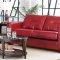 34756 Tamale Sofa & Loveseat Set in Red Vinyl by Chelsea