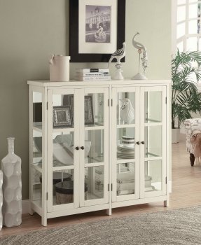 Accent Cabinet 950306 in White w/Glass Panels by Coaster [CRCA-950306]