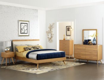 Anika Bedroom 1915 in Light Ash by Homelegance w/Options [HEBS-1915 Anika]