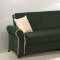 Irem Sofa Bed in Green Microfiber by Rain w/Optional Items