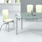 Frosted Glass Top Contemporary Dinette Table w/Metal Legs