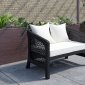 Nook Outdoor Patio Loveseat in Espresso/White by Modway