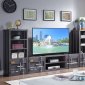 Cargo TV Stand w/2 Side Piers Set 91885 in Gunmetal by Acme