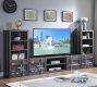 Cargo TV Stand w/2 Side Piers Set 91885 in Gunmetal by Acme