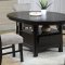 Black Finish Dinette With Oak Veneer Top w/Storage Drawer