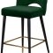 Kelly Counter Stool 791 Set of 2 Green Velvet Fabric by Meridian