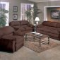 Chocolate Fabric Contemporary Sofa w/Optional Loveseat & Chair