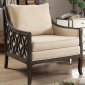 Ceylon Accent Chair 1242-1 in Beige & Dark Brown by Homelegance