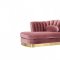 Arvada Sofa & Loveseat Set in Pink Velvet by VIG w/Options