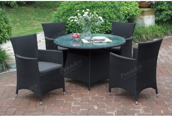 208 Outdoor Patio 5Pc Table Set by Poundex w/Options [PXOUT-208]