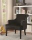 902679 Accent Chair Set of 2 in Black Velvet Fabric by Coaster