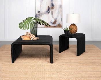 Cahya Coffee Table 708518 in Black by Coaster w/Options [CRCT-708518 Cahya]