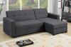 F7896 Adjustable Sectional Sofa in Grey Fabric by Boss