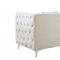 Jesse Sectional Sofa 668 in Cream Velvet Fabric by Meridian